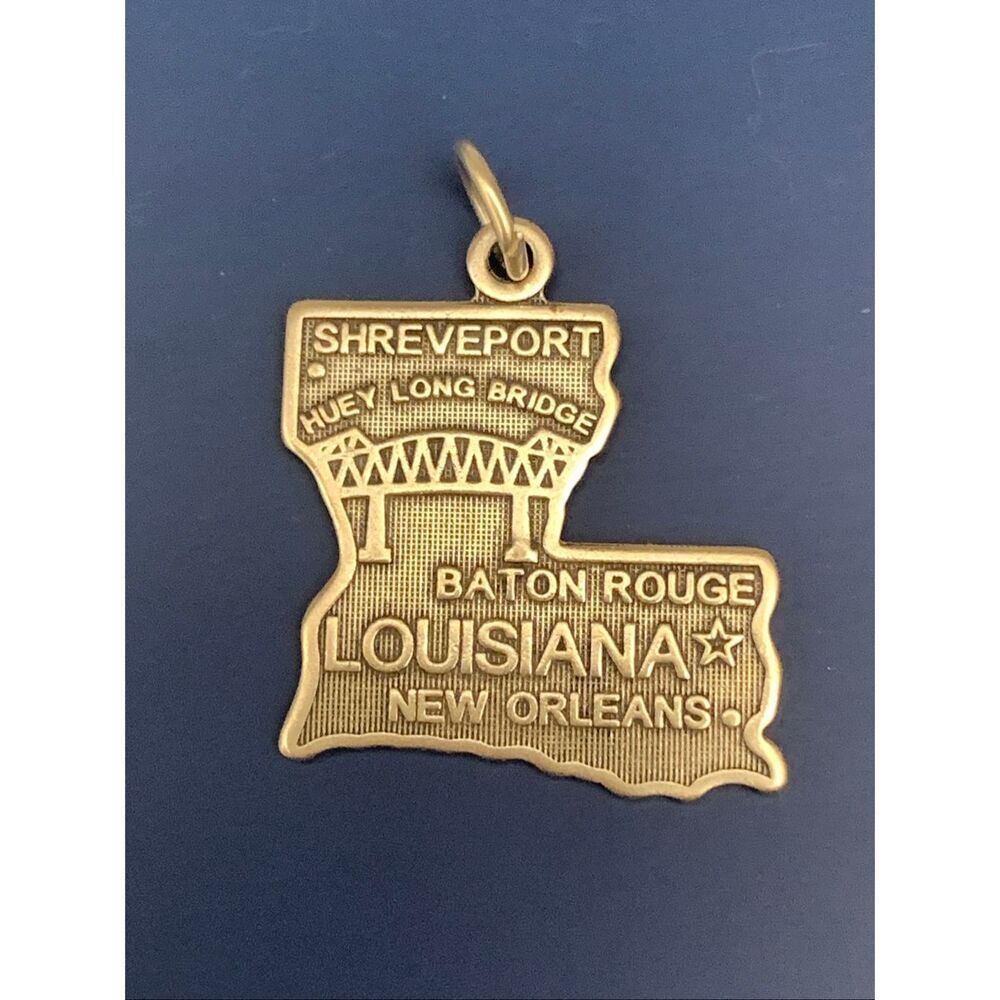 925 Louisiana State Sterling Silver Jewelry Charm #travel  #New Orleans